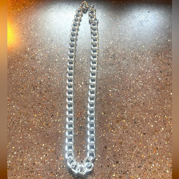 Vintage Heavy Link Silver tone necklace - Picture 1 of 4